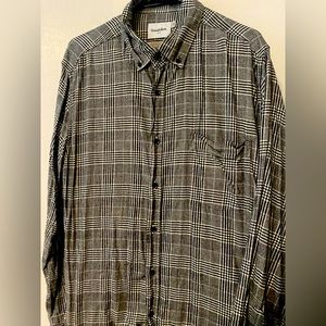 Men’s Checked Plaid Long Sleeve Shirt